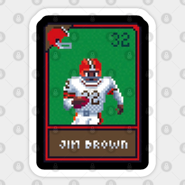 Jim browns 8bit Sticker by Roti Kodok Art